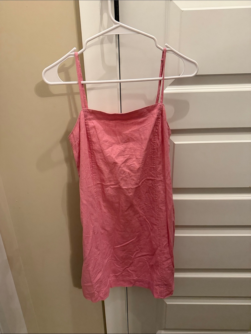 Madewell Pink Spaghetti-Strap Mini Dress
